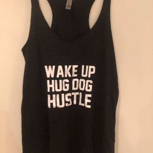 Dark Gary Tank || Wake Up Hug Dog Hustle